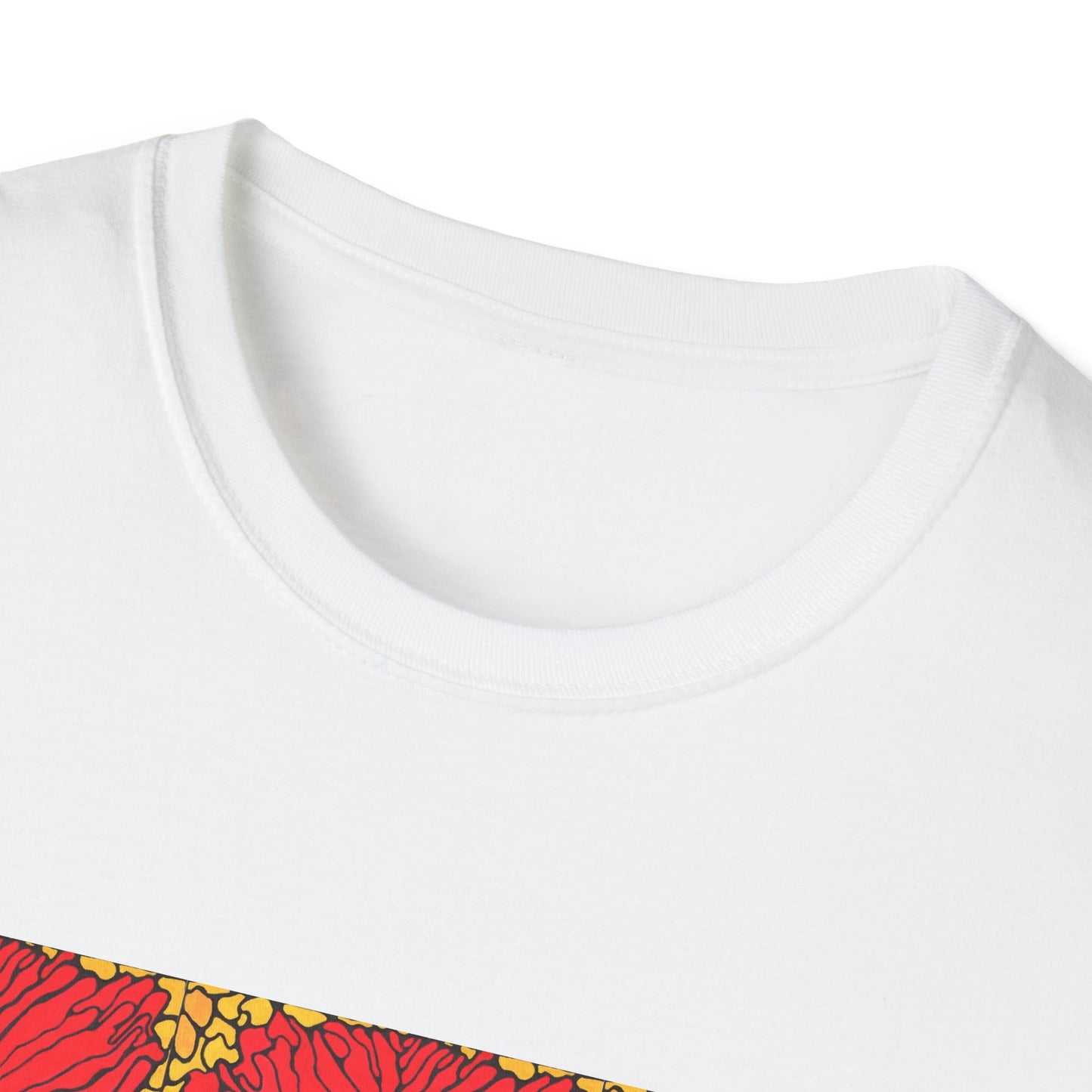 Love Peace Flowers Unisex Softstyle T-Shirt, Neurographic art