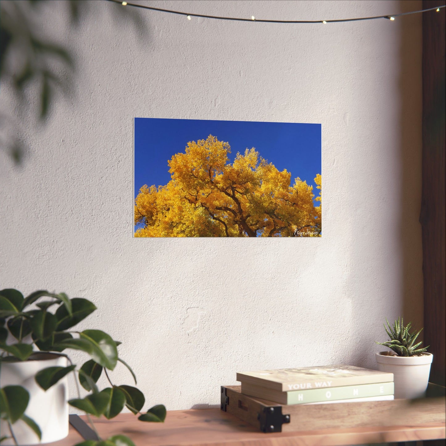 Photographic poster: NM Blue Sky and Cottonwood