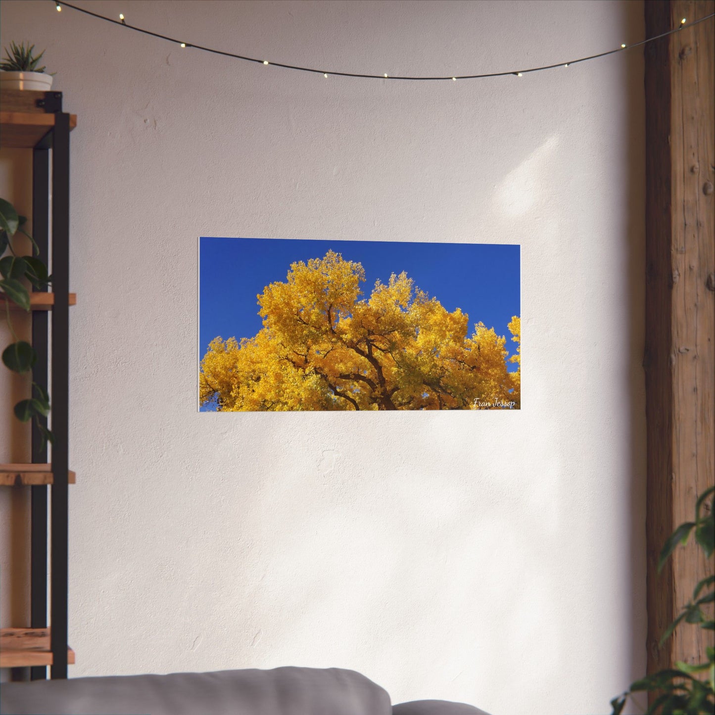 Photographic poster: NM Blue Sky and Cottonwood