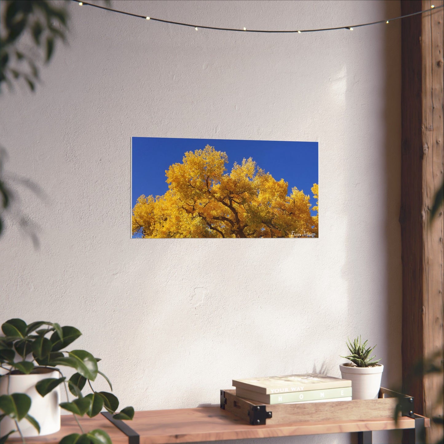 Photographic poster: NM Blue Sky and Cottonwood
