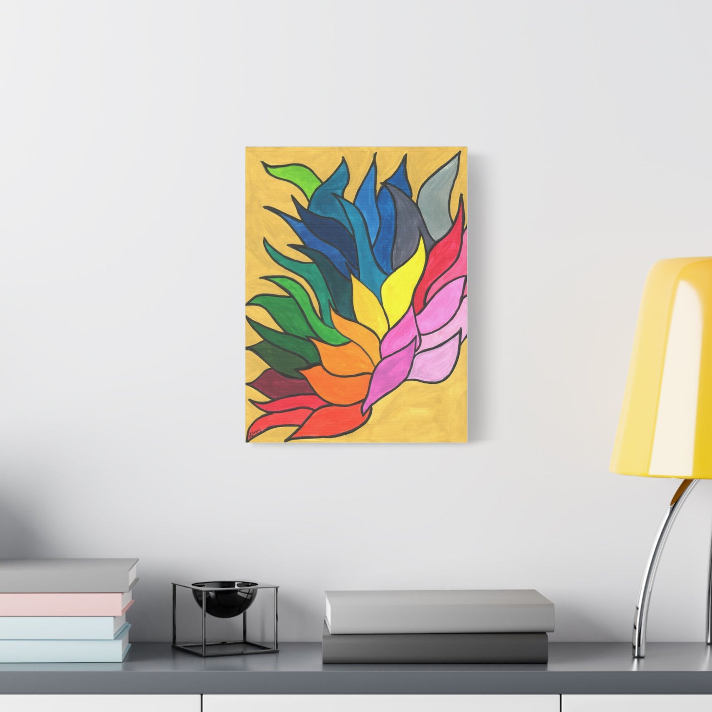 Flame Leaves Canvas