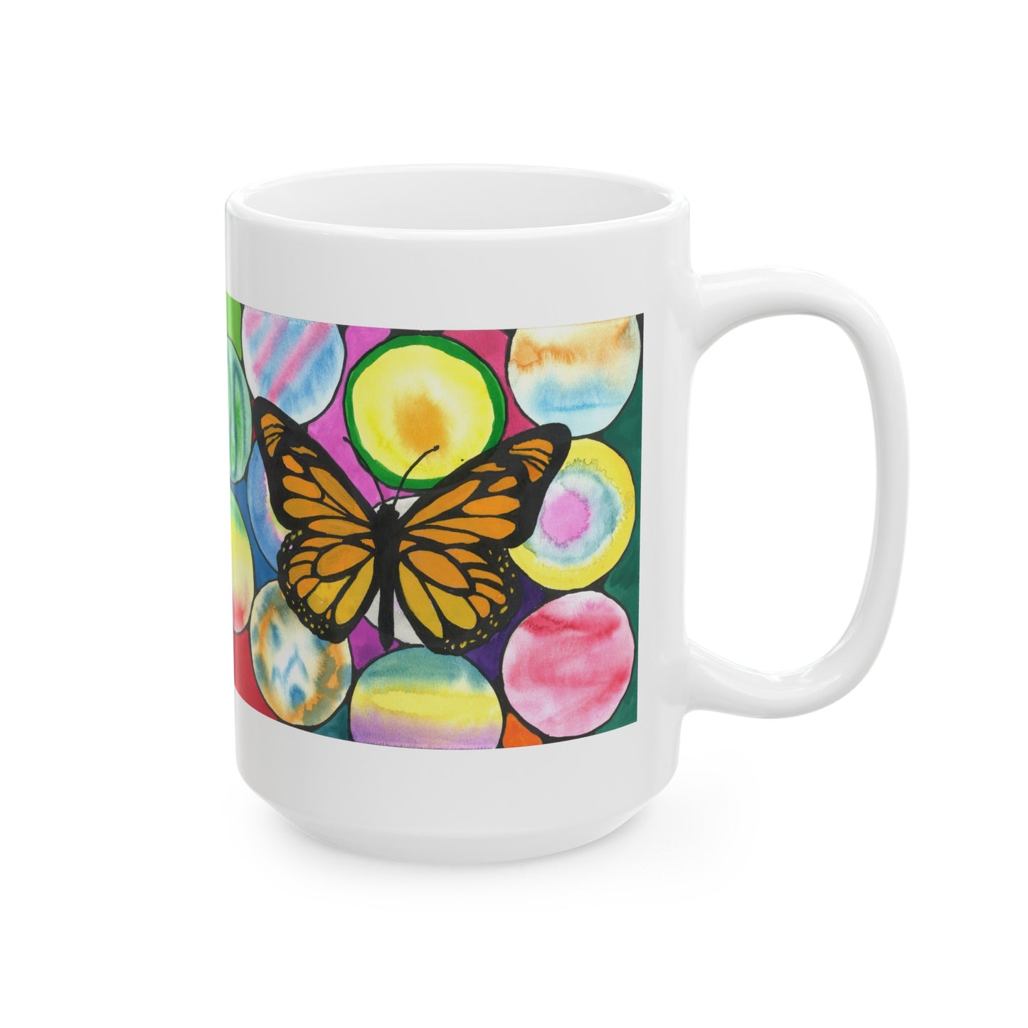 Neurographic art mug: Monarch on orbs