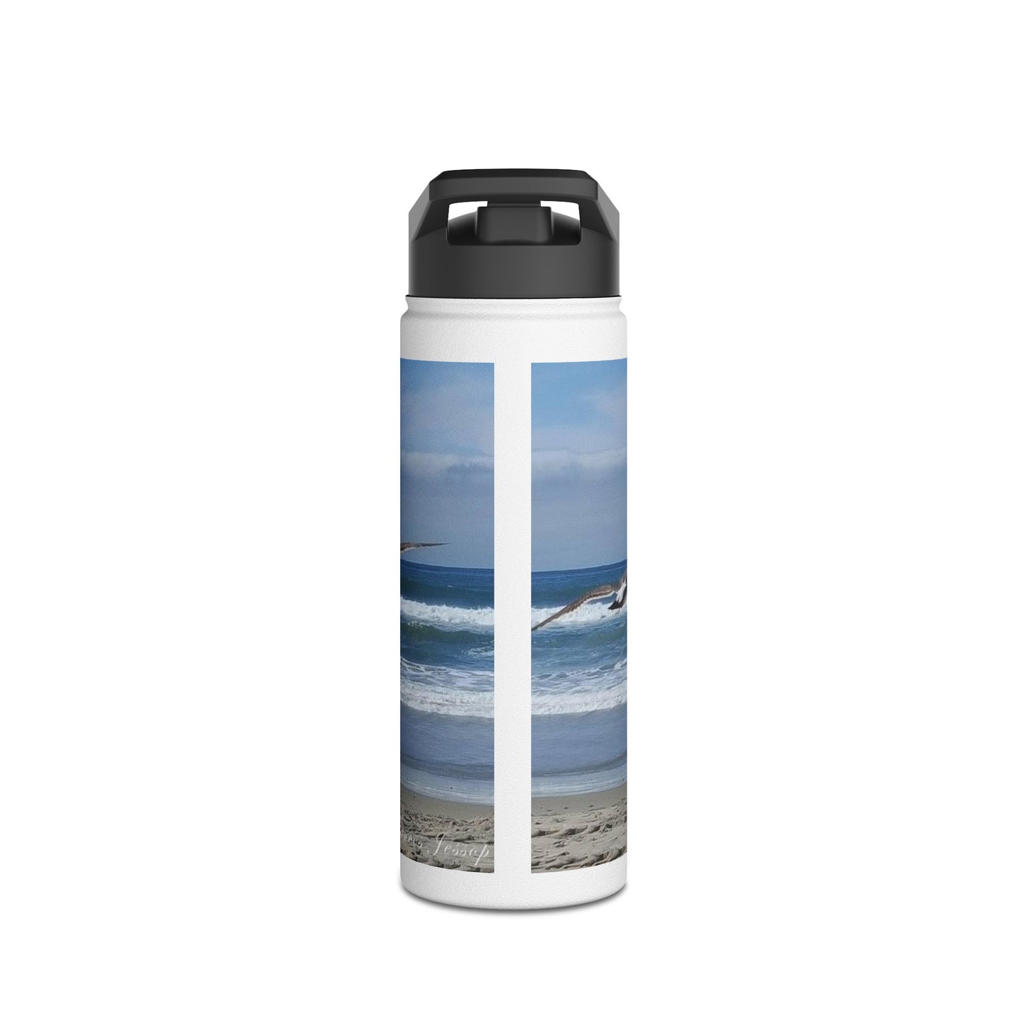 Beach time! stainless steel water bottle