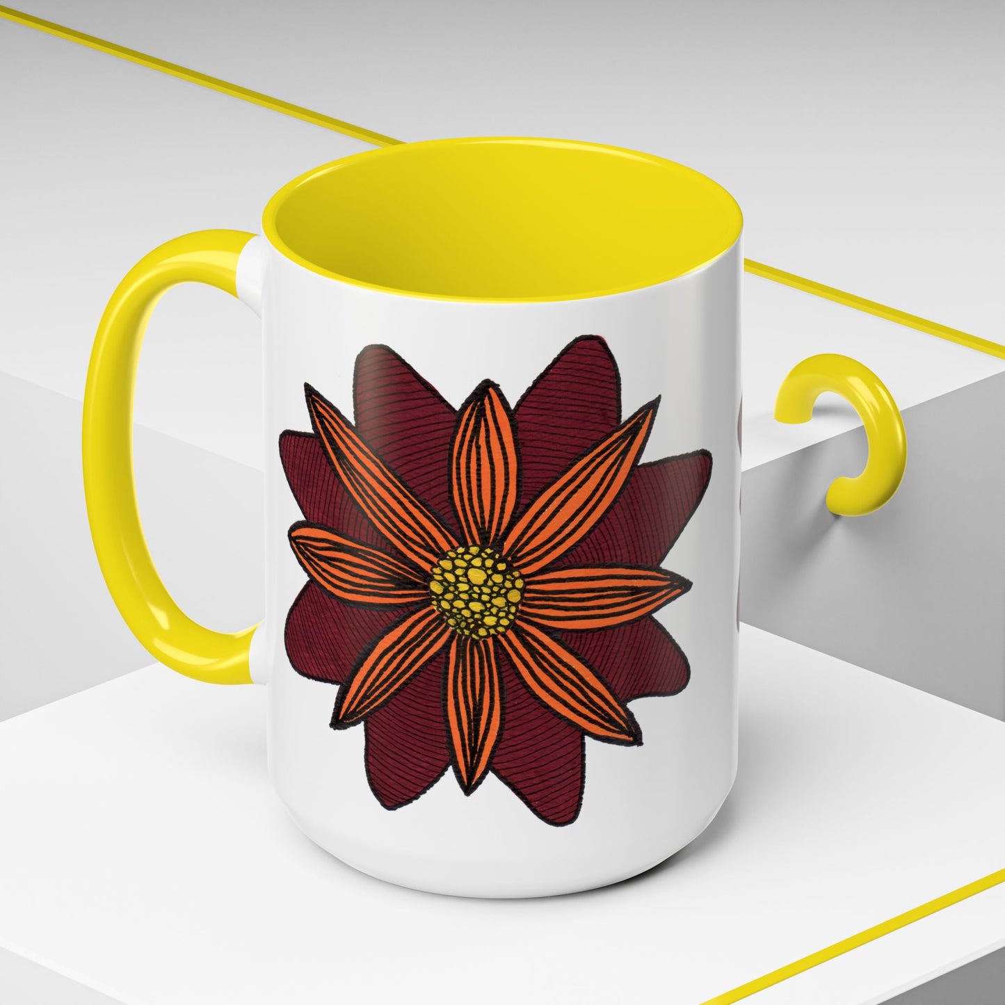 Vibrant Floral Accent Mug - Perfect Gift for Coffee, Tea, Chai and Cocoa Lovers