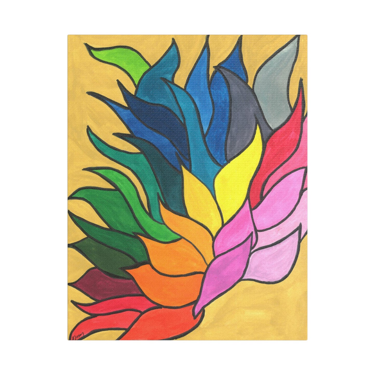 Flame Leaves Canvas