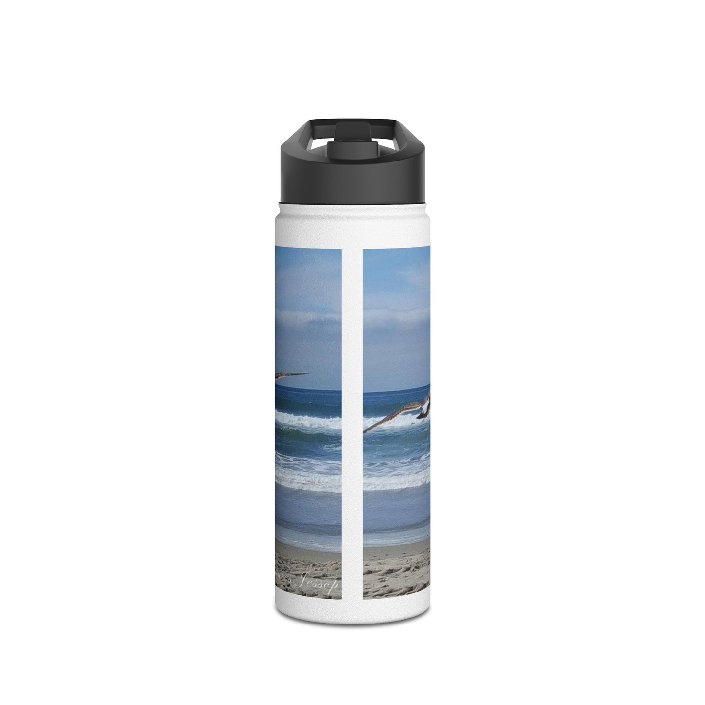 Beach time! stainless steel water bottle