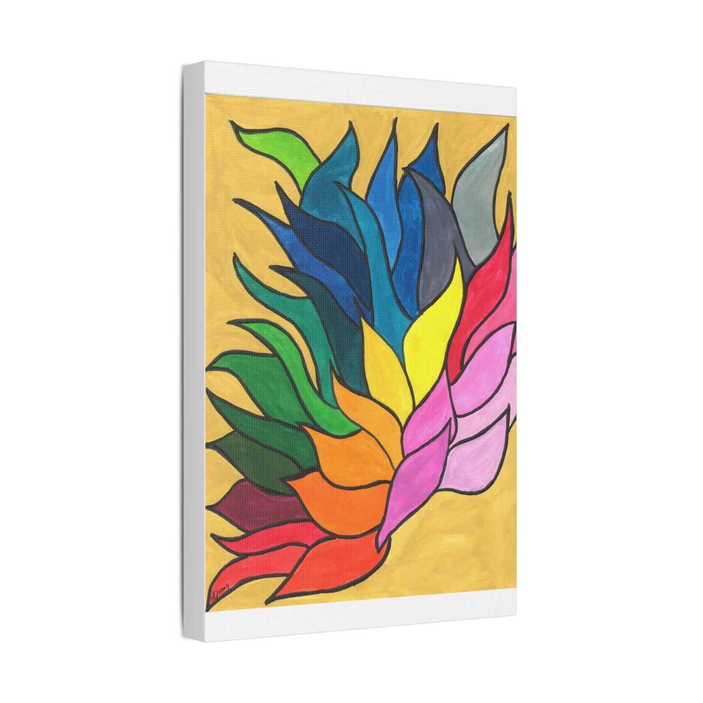 Flame Leaves Canvas