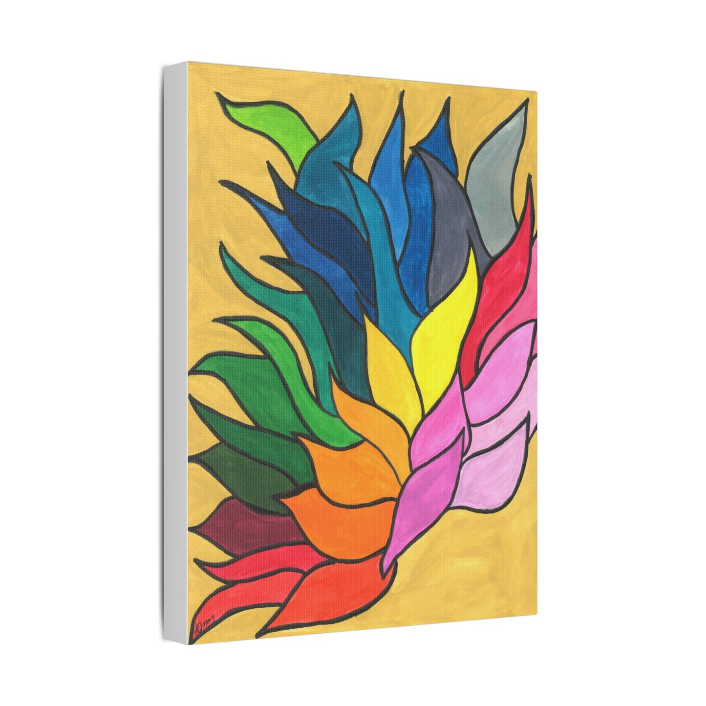 Flame Leaves Canvas