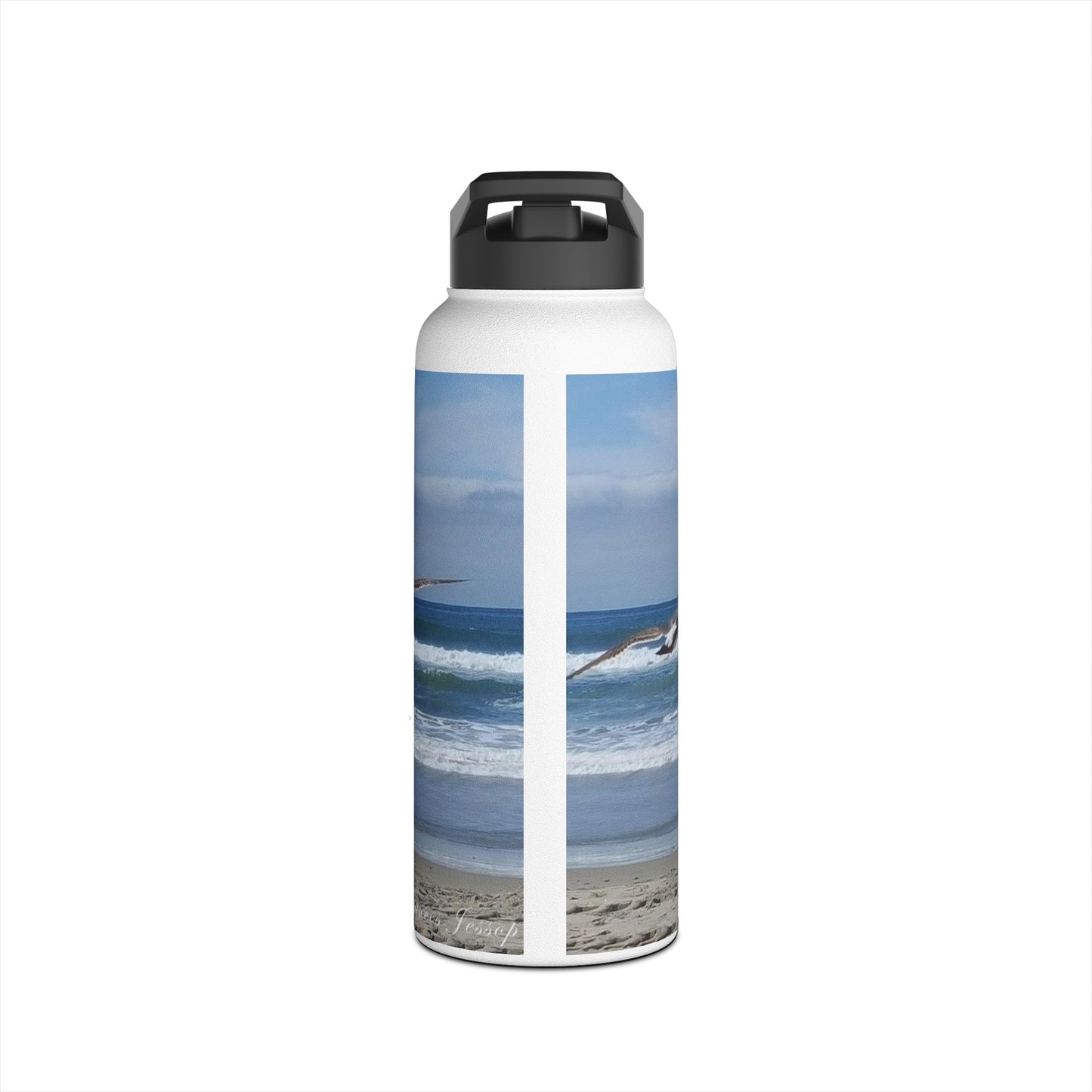 Beach time! stainless steel water bottle