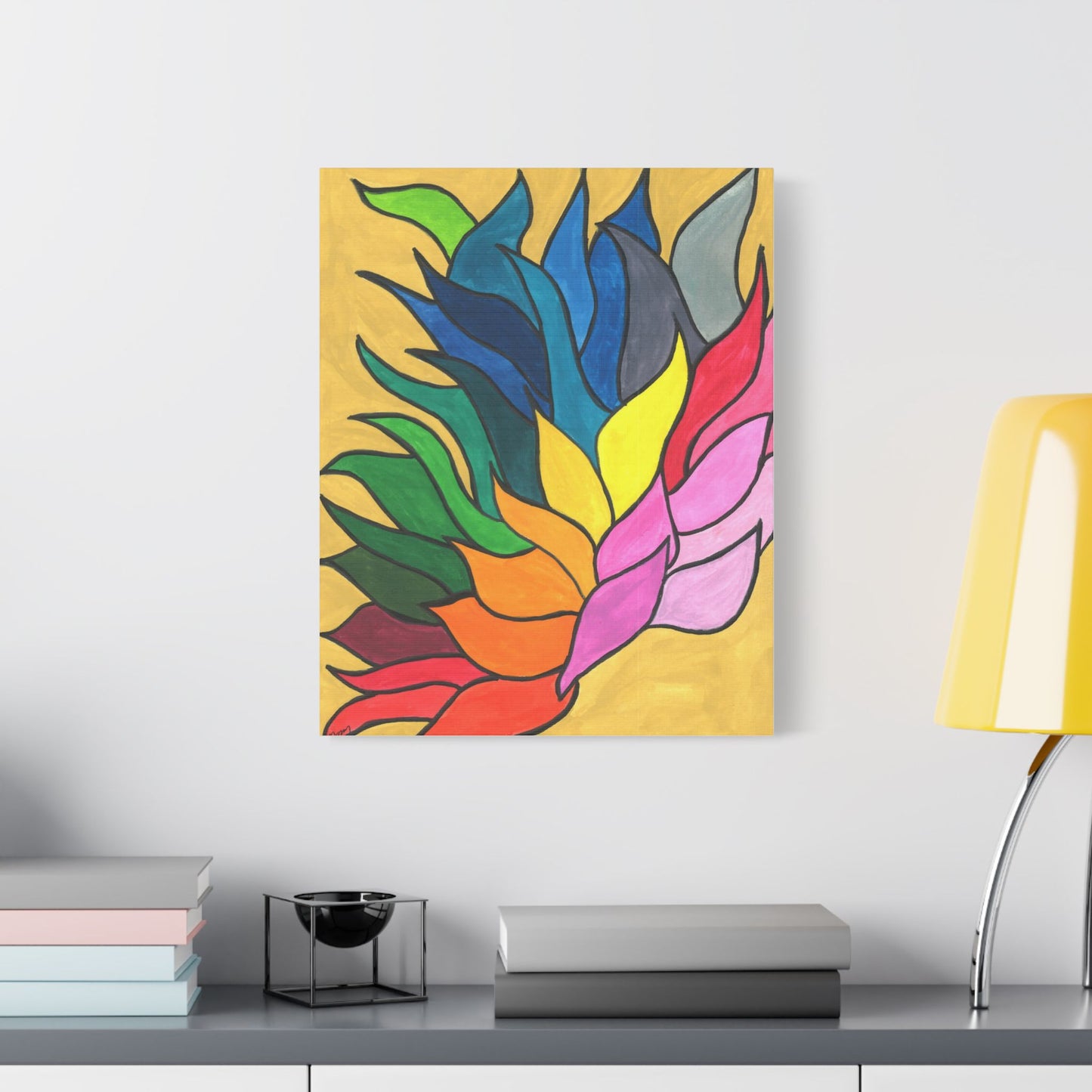 Flame Leaves Canvas