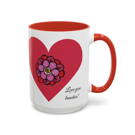 Heart Accent Coffee/Tea/Chai Mug - Love You Bunches