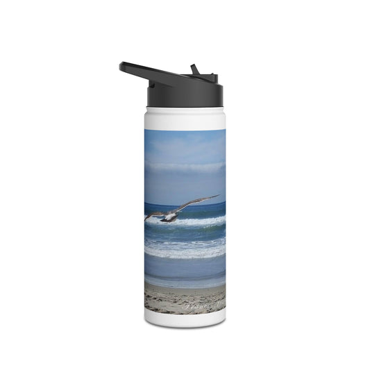 Beach time! stainless steel water bottle