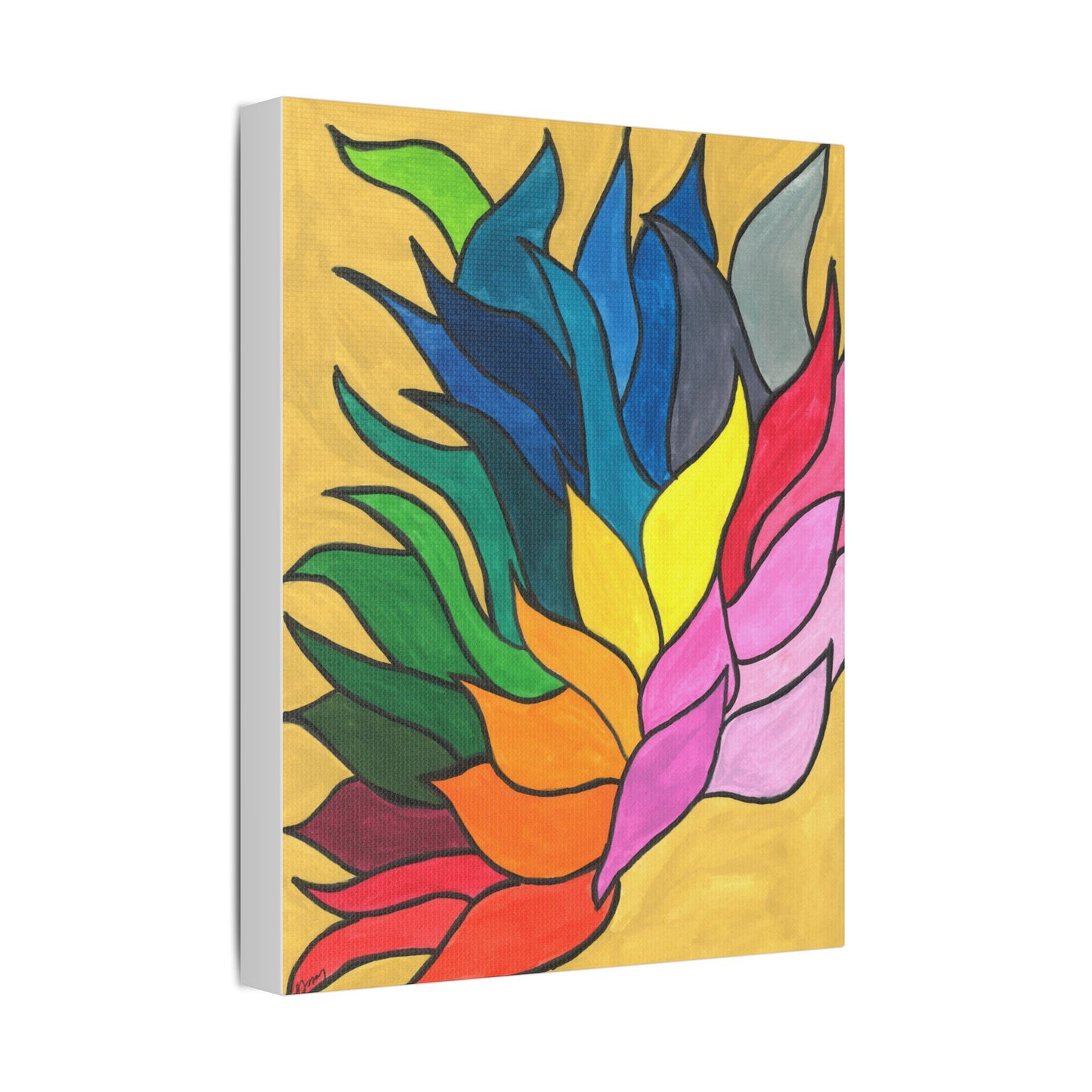 Flame Leaves Canvas