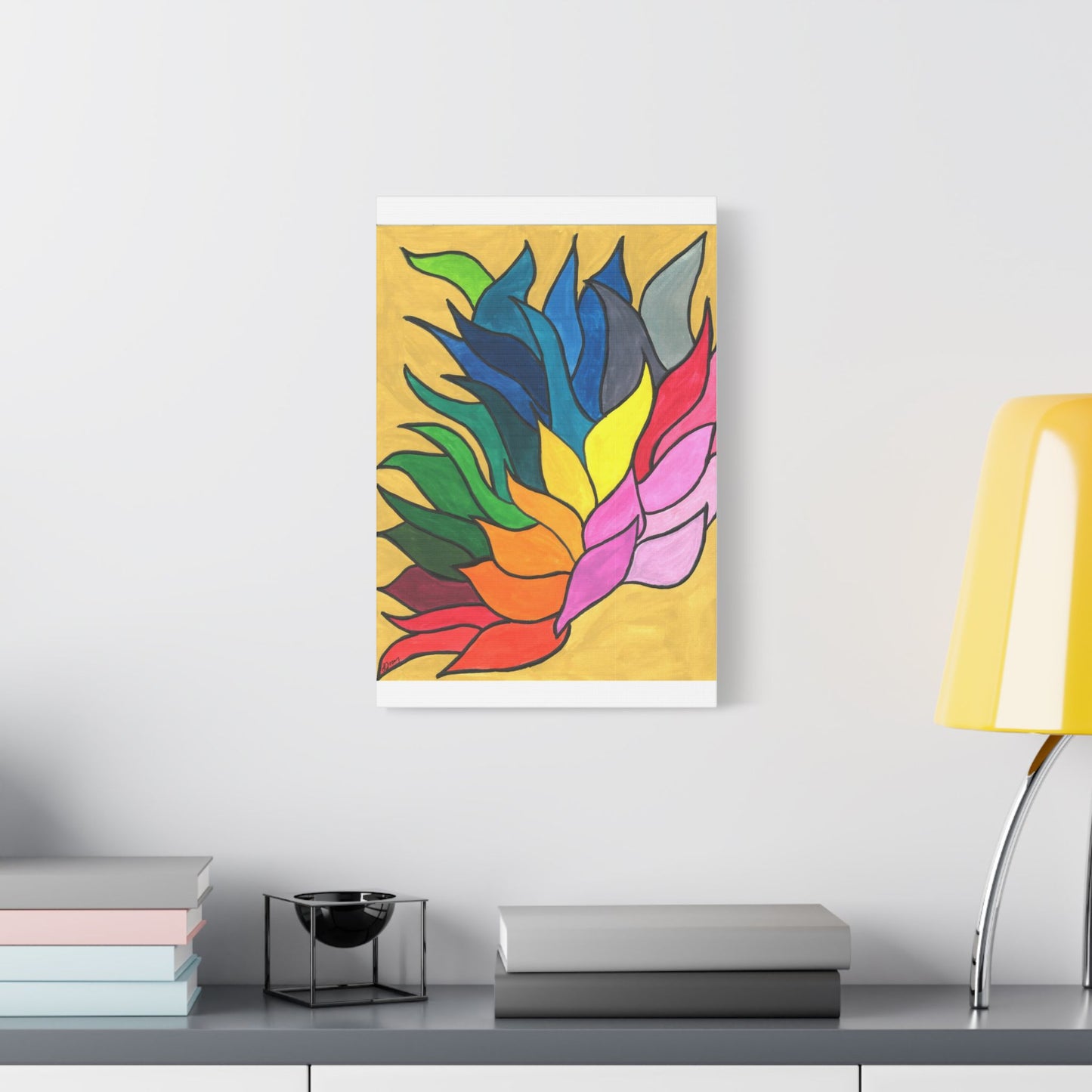 Flame Leaves Canvas