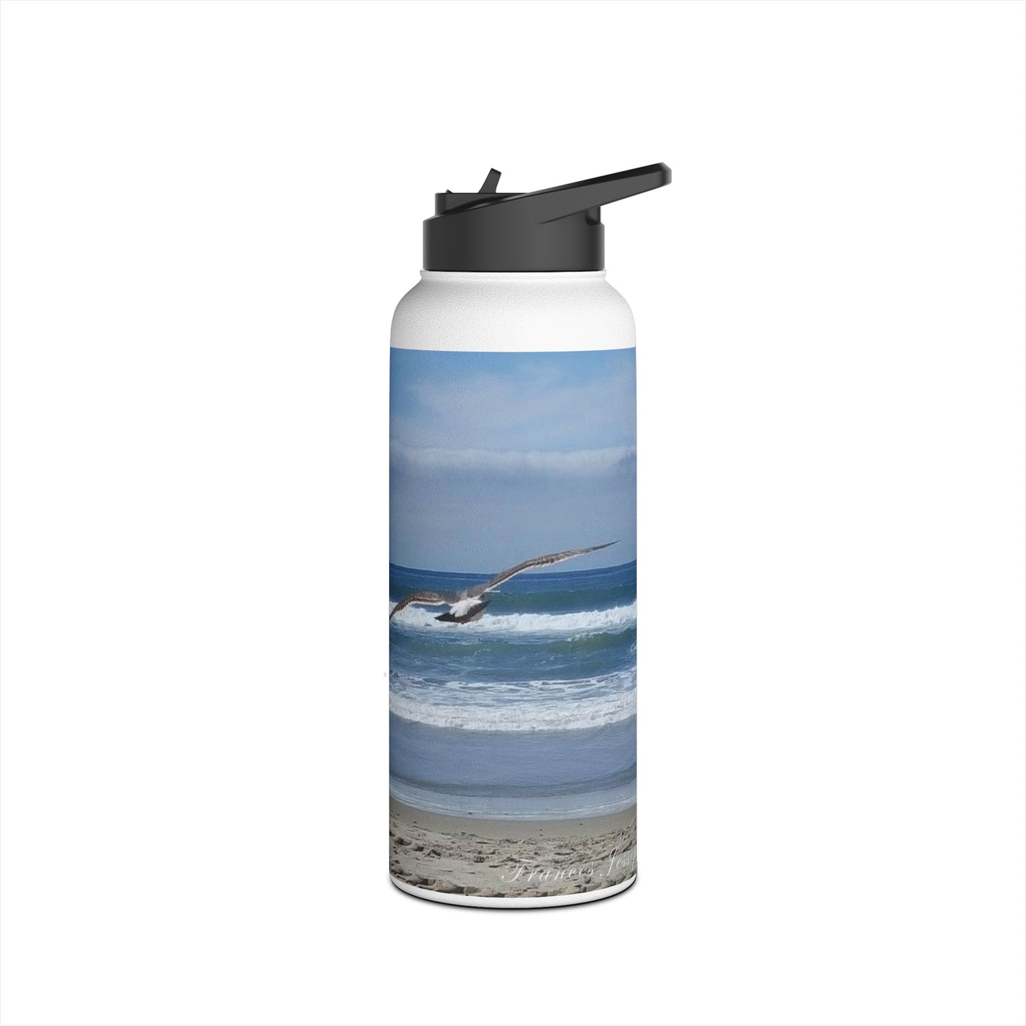 Beach time! stainless steel water bottle