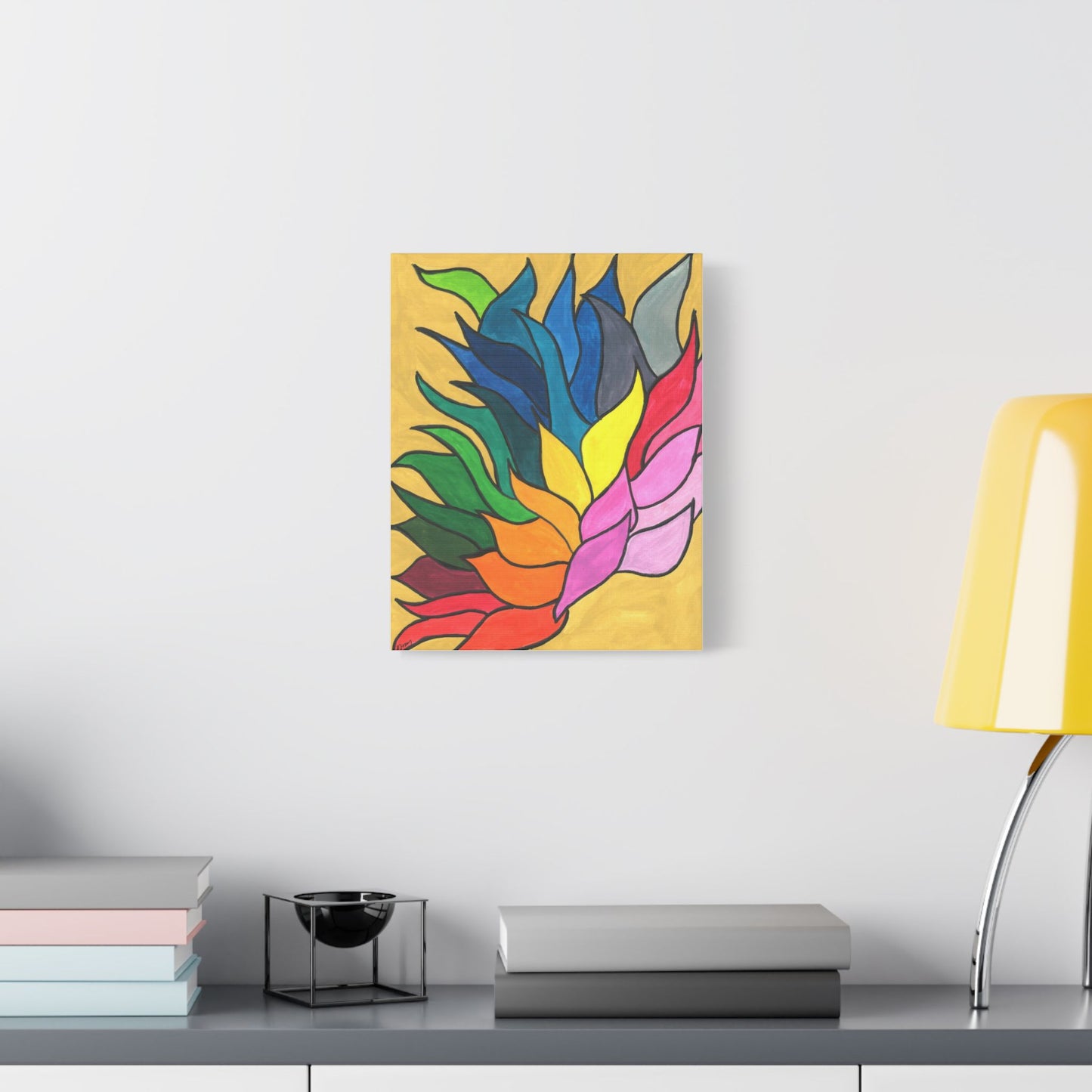 Flame Leaves Canvas