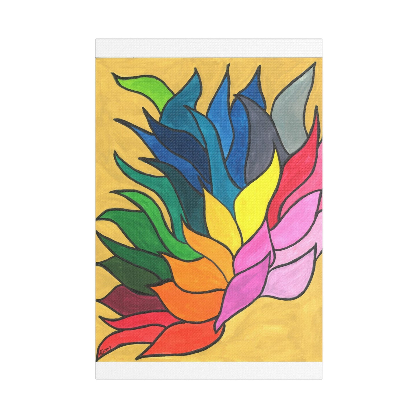 Flame Leaves Canvas