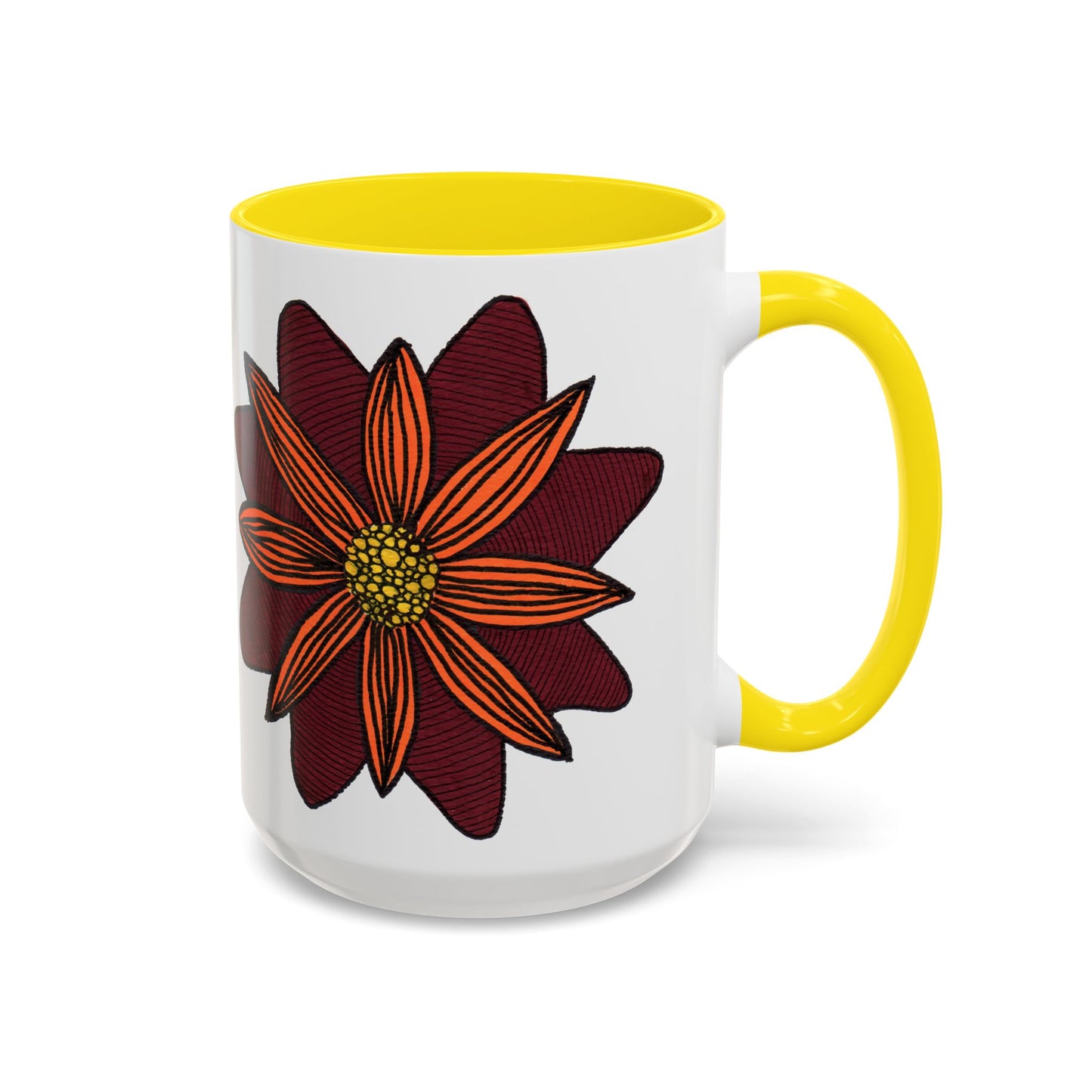 Vibrant Floral Accent Mug - Perfect Gift for Coffee, Tea, Chai and Cocoa Lovers