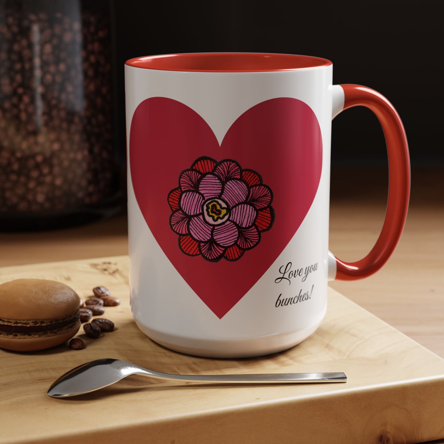 Heart Accent Coffee/Tea/Chai Mug - Love You Bunches