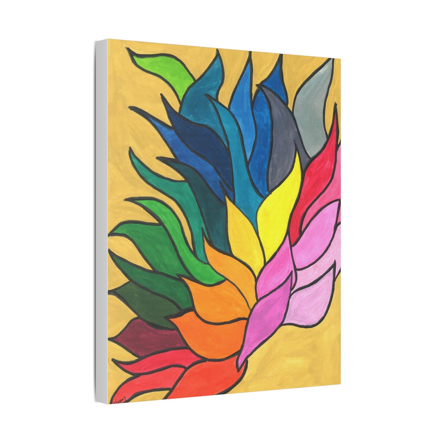 Flame Leaves Canvas